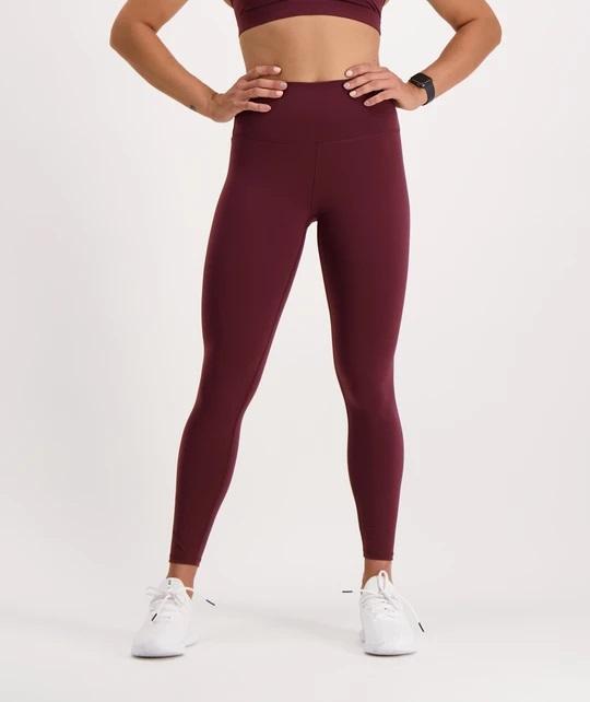 GYMNATION Women's High-waist Training Tights, Wine Red / XS