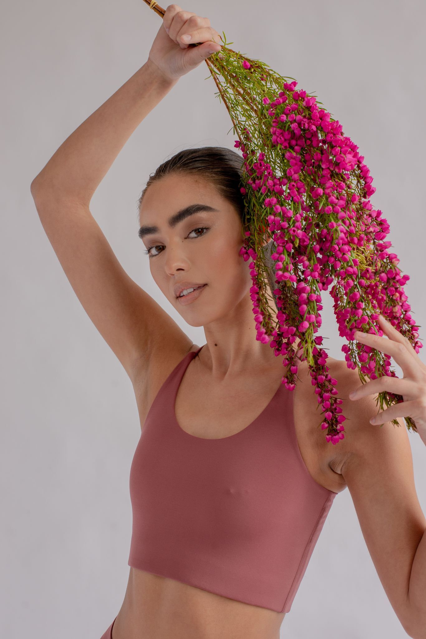 Girlfriend Collection Women's Cleo Bra - Made from Recycled Plastic Bottles, Fig / XS