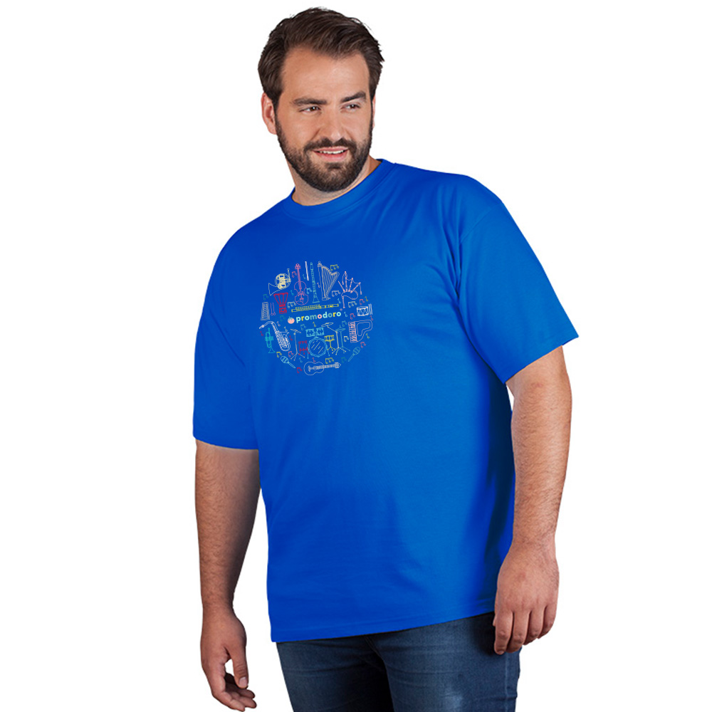 Print "promodoro orchestra" Premium T-Shirt Plus Size Herren, Königsblau, 4XL