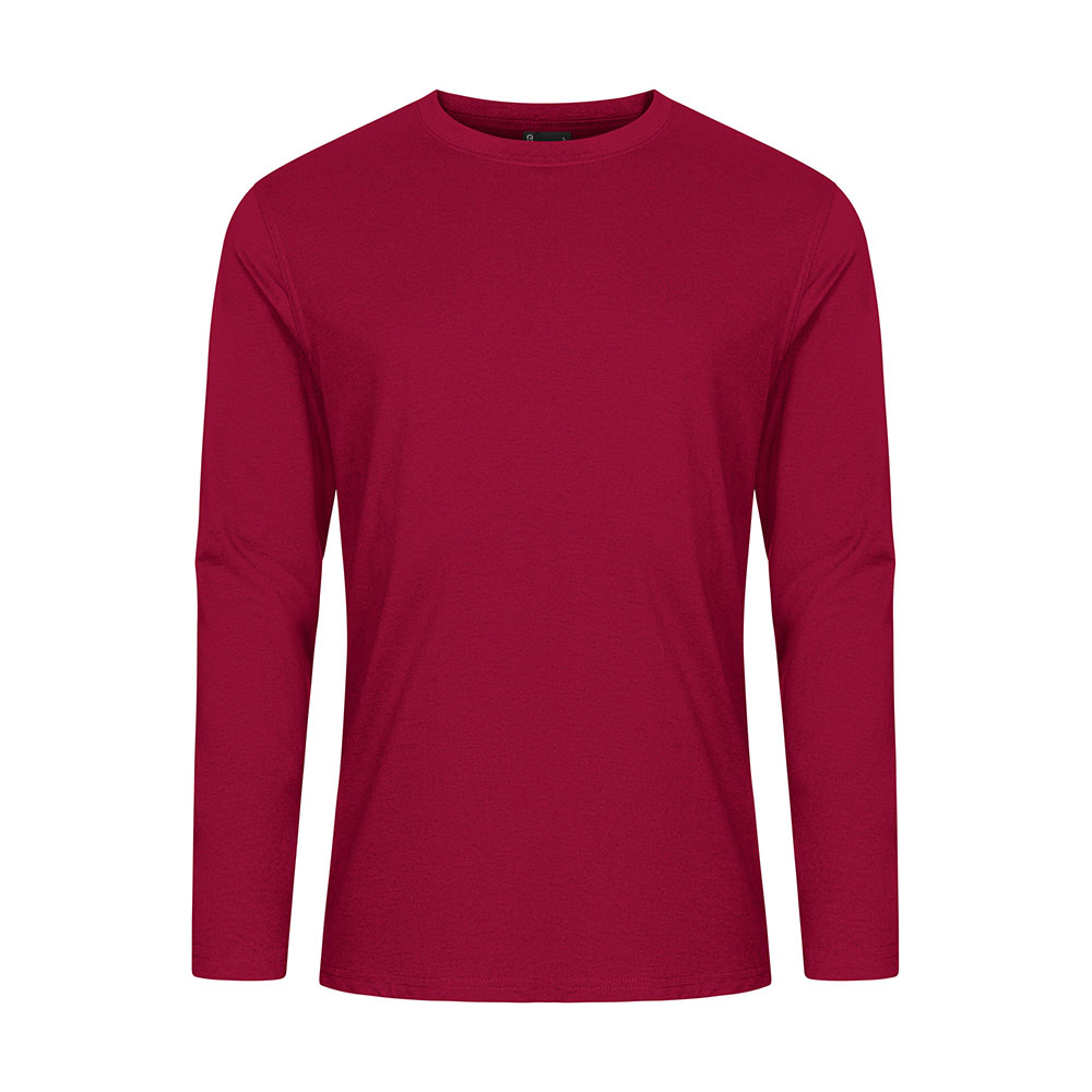 EXCD Langarmshirt Plus Size Herren, Granat, 4XL