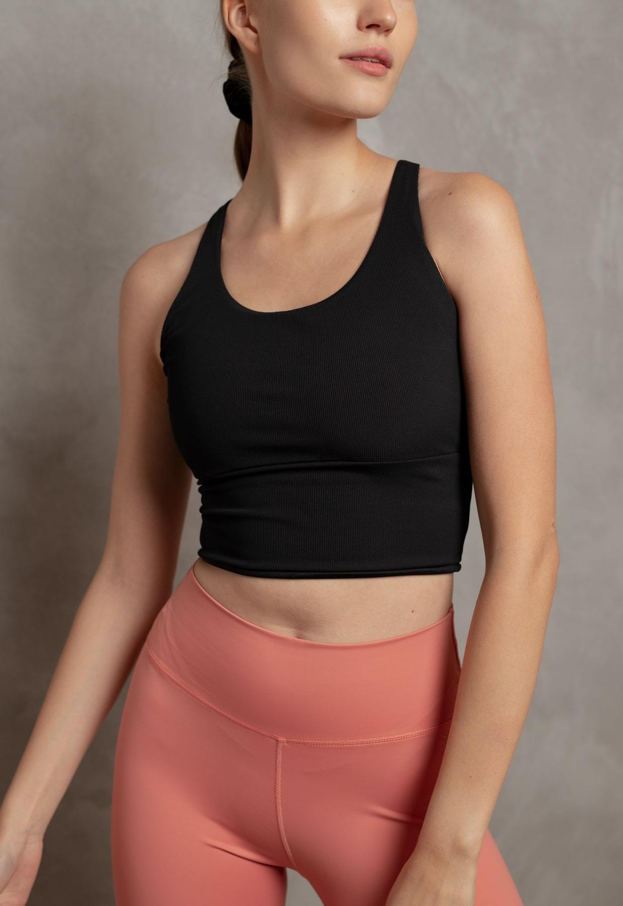 Lilja the Label Women's Ribbed Crop - Recycled PA, Black / XS