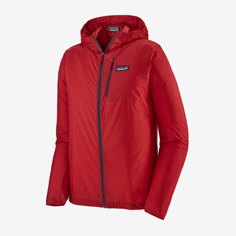 Patagonia Men's Houdini® Jacket - 100% Recycled Nylon, Fire w/Classic Navy / S