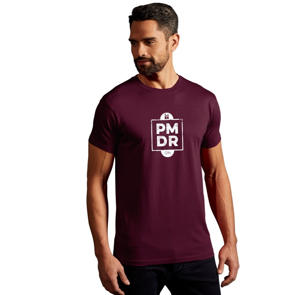 Print "promodoro rock on" Premium T-Shirt Herren, Burgund, XL