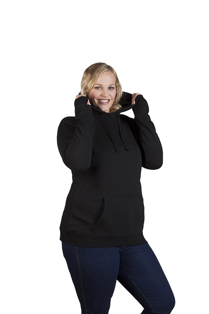 Basic Hoodie 80-20 Plus Size Damen, Schwarz, XXL