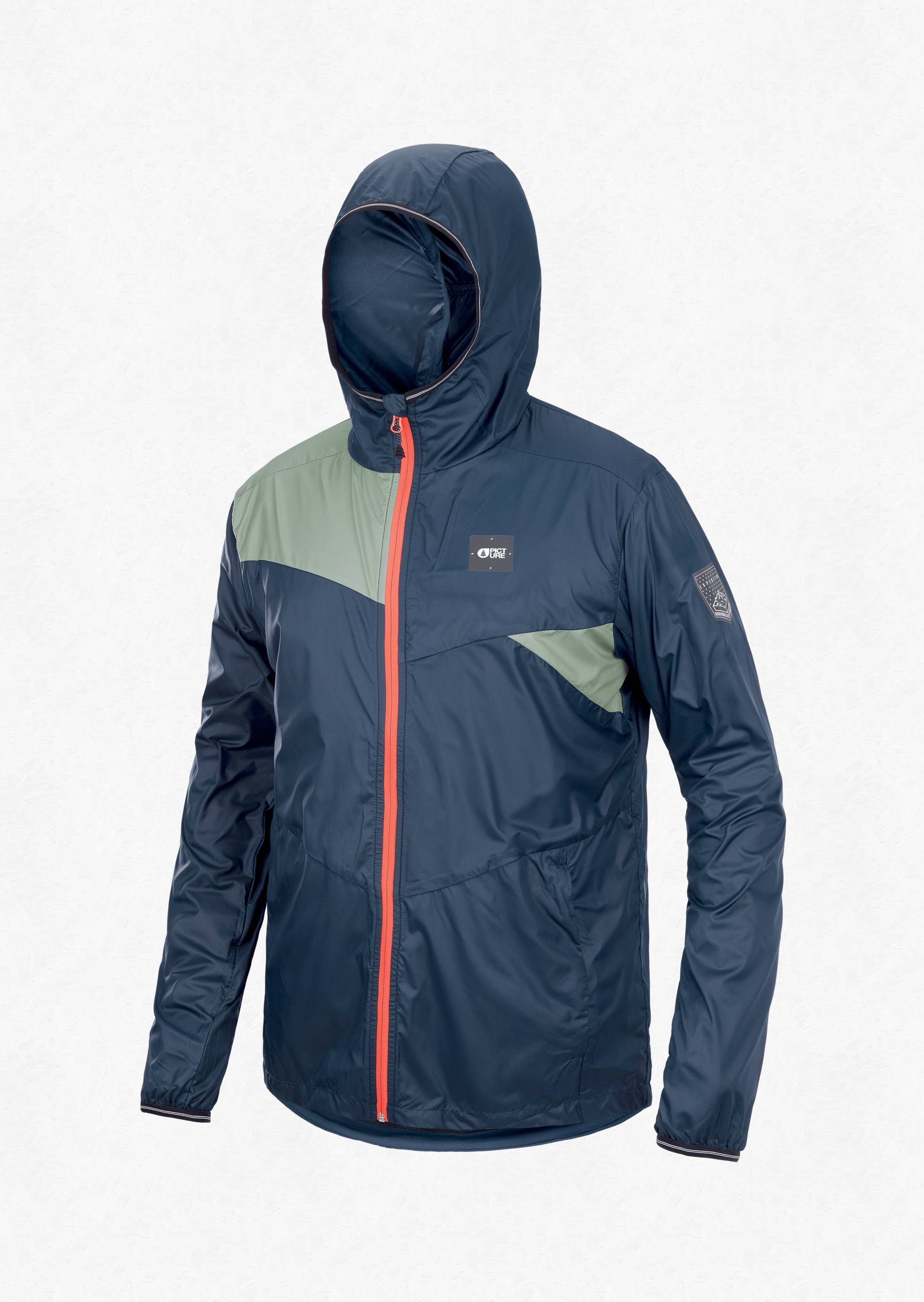 Picture Organic Men's Laman Windbreaker Jacket - 100% Recycled Polyester, Dark Blue / M