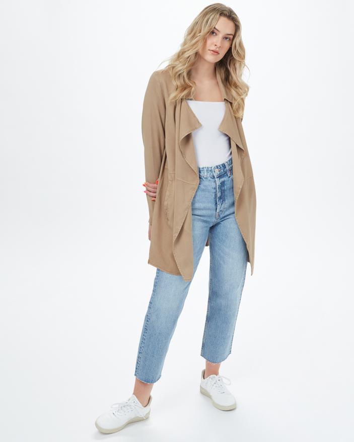 Tentree Women's Echo Lightweight Jacket - 100% Tencel, Khaki / S