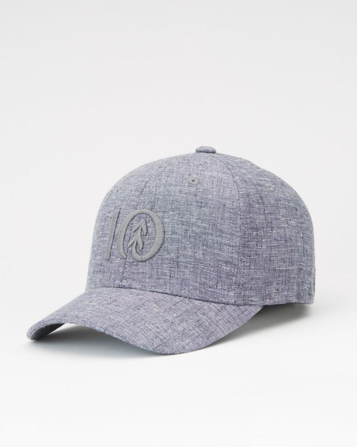 Tentree Unisex Logo Hemp Thicket Hat, Dark Ocean Blue Heather