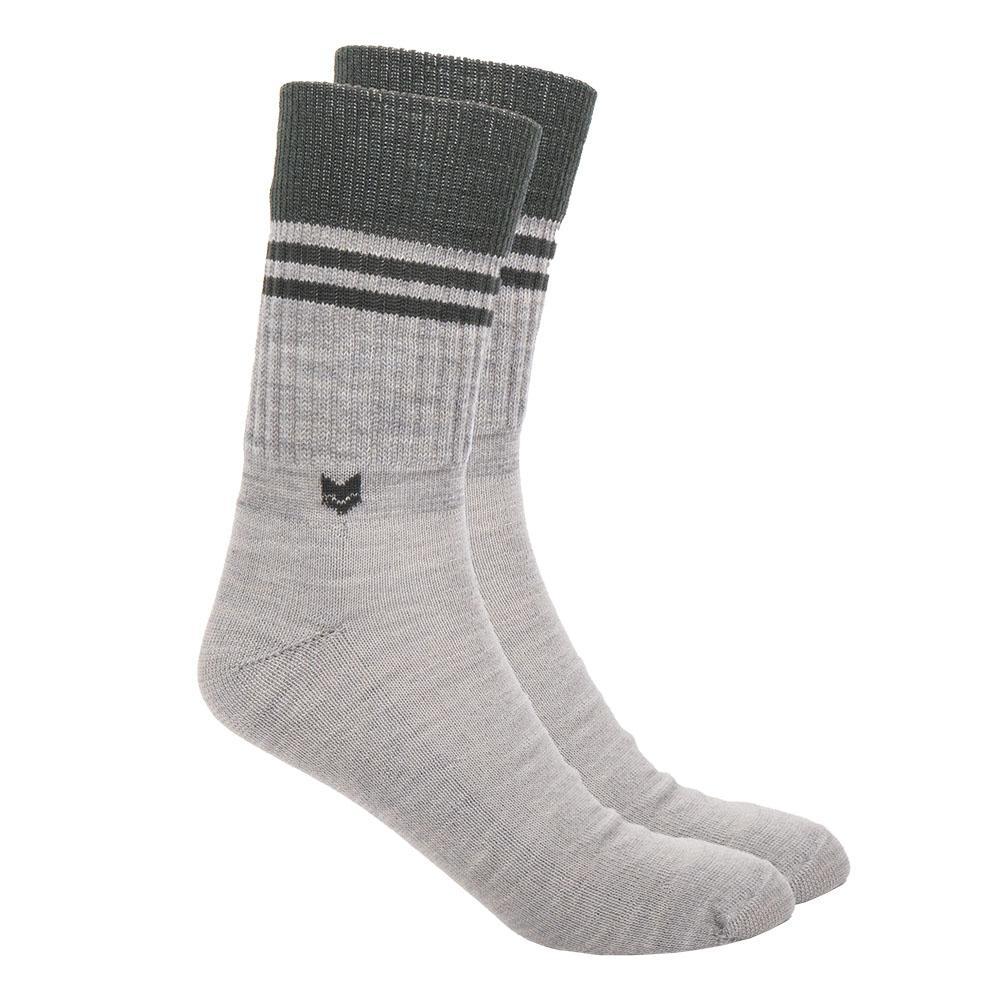 VAI-KØ Crew Sock - Organic Merino Wool, Light Grey / 39-42