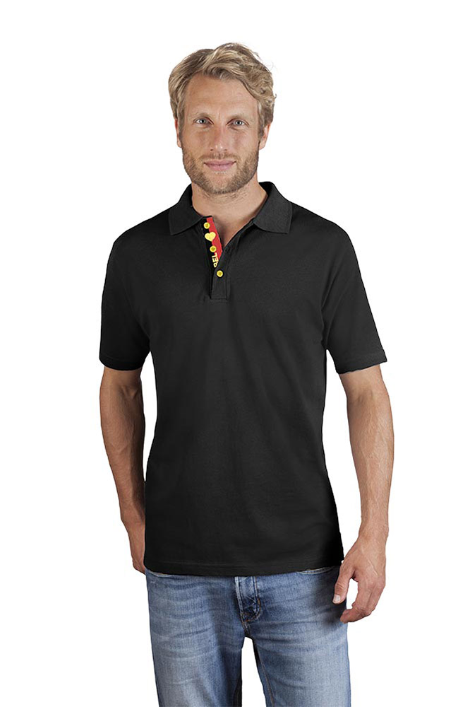 Fanshirt Belgien Superior Poloshirt Herren, Schwarz, L