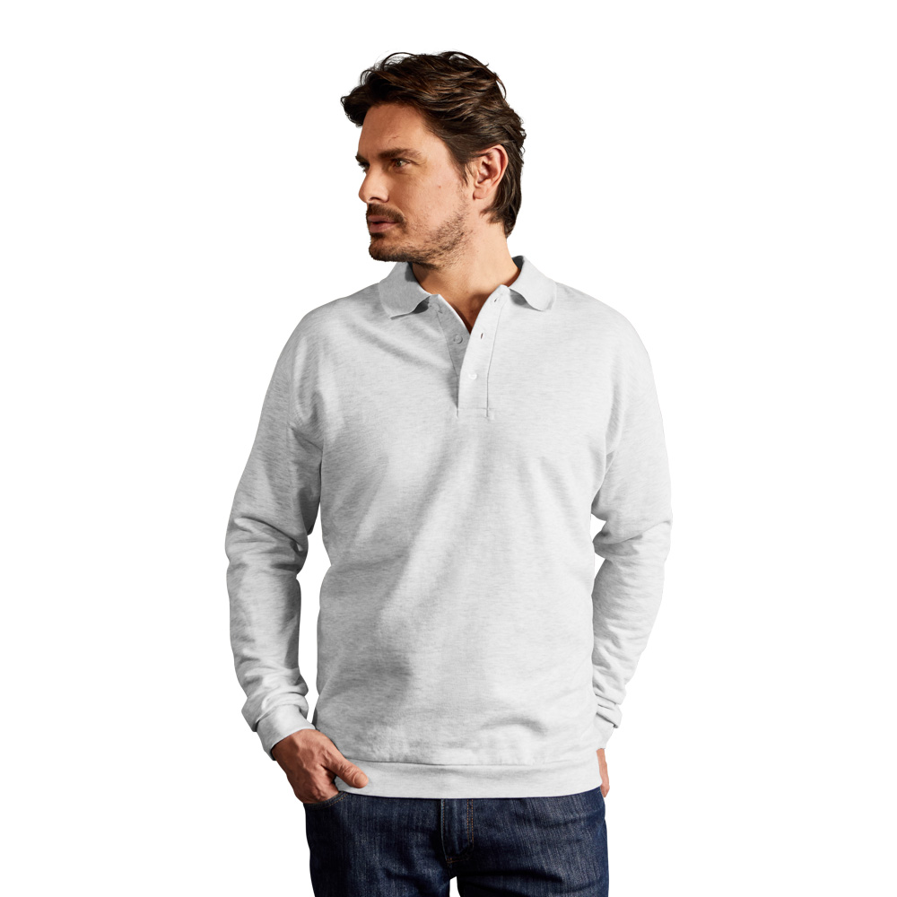 Polo-Sweatshirt Herren Sale, Hellgrau-Melange, L