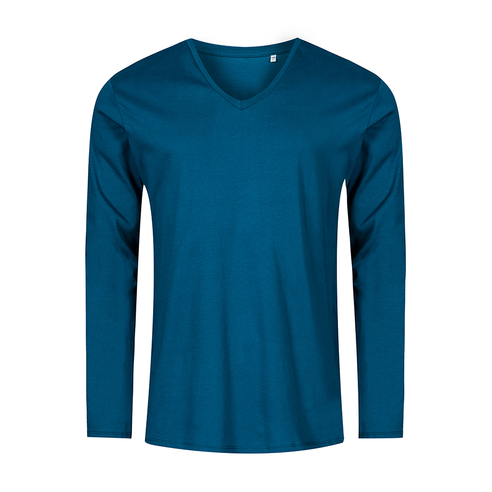 X.O V-Ausschnitt Langarmshirt Plus Size Herren, Petrol, XXXL