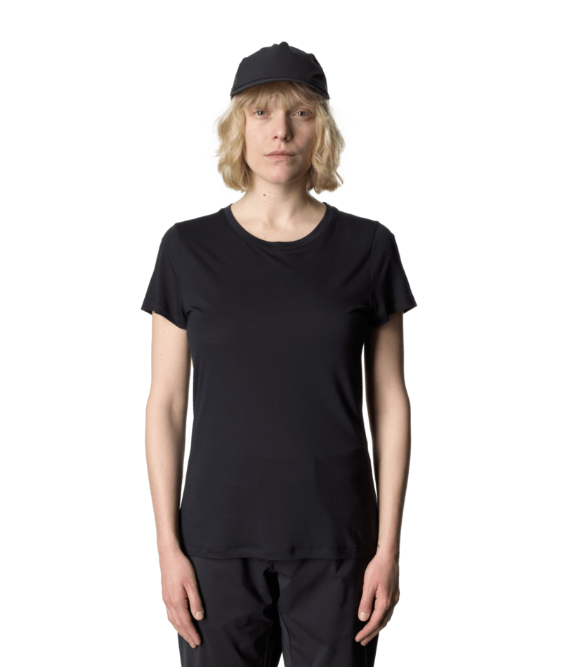 Houdini Women's Tree Tee - 100% Tencel, True Black / S