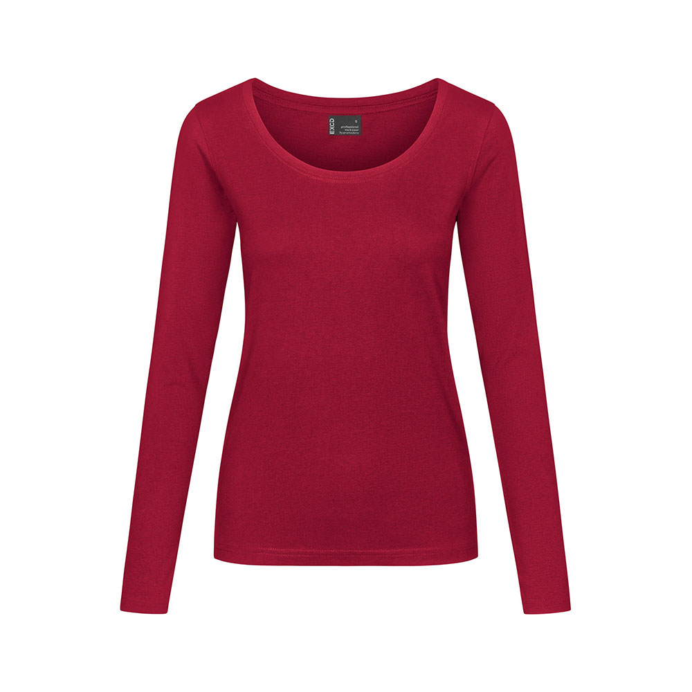 EXCD Langarmshirts Plus Size Damen, Granat, XXL