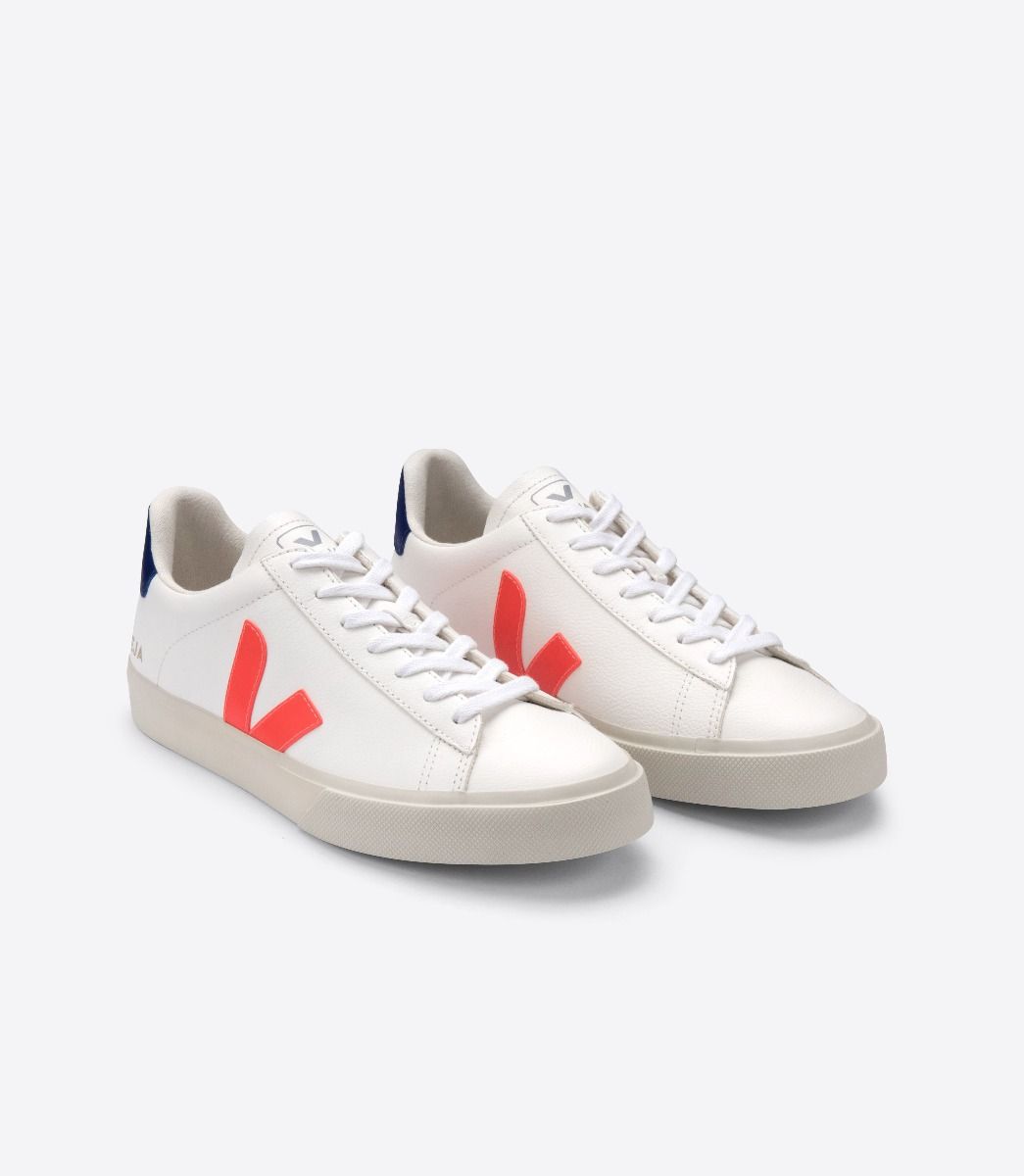 Veja Women's Campo ChromeFree, White Orange Fluo Cobalt / 36