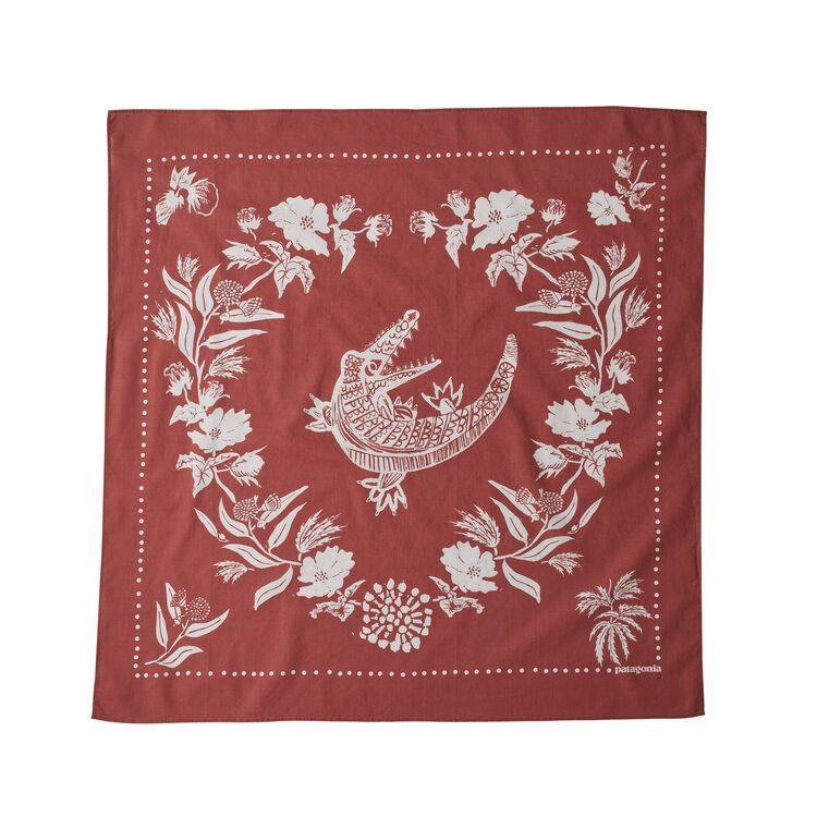 Patagonia Bandana - Organic Cotton, Cotton Ball Gators BND: Spanish Red