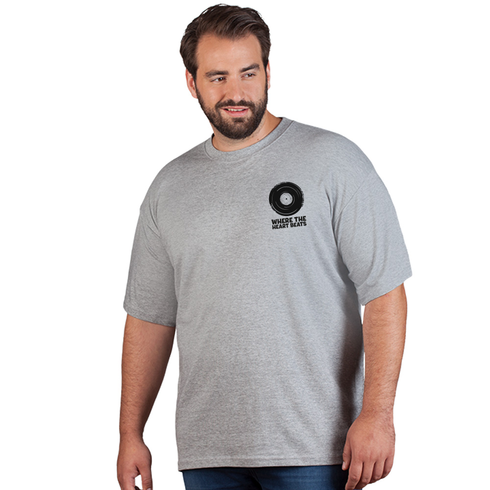 Print "promodoro heart beats" Premium T-Shirt Plus Size Herren, Sportgrau, XXXL