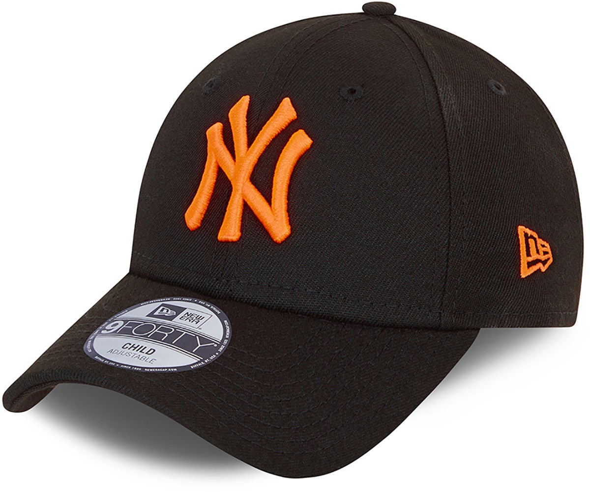 New Era NYY Neon Pack 9Forty Kappe, Black Orange, 4-6 Jahre