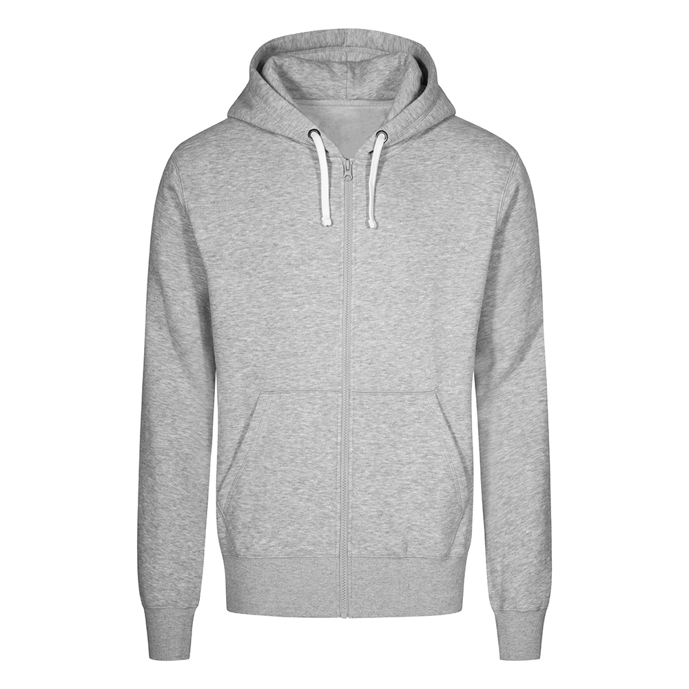 X.O Zip Hoodie Jacke Plus Size Herren, Grau-Melange, XXXL
