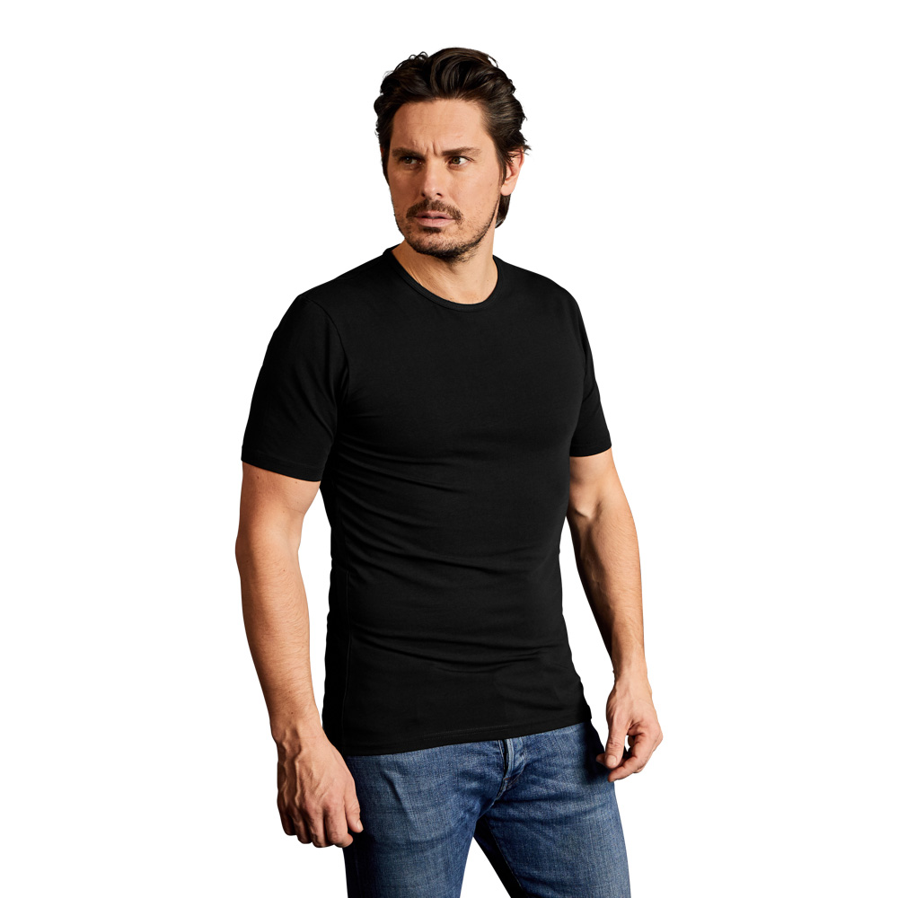 Slim-Fit T-Shirt Herren, Schwarz, XXL