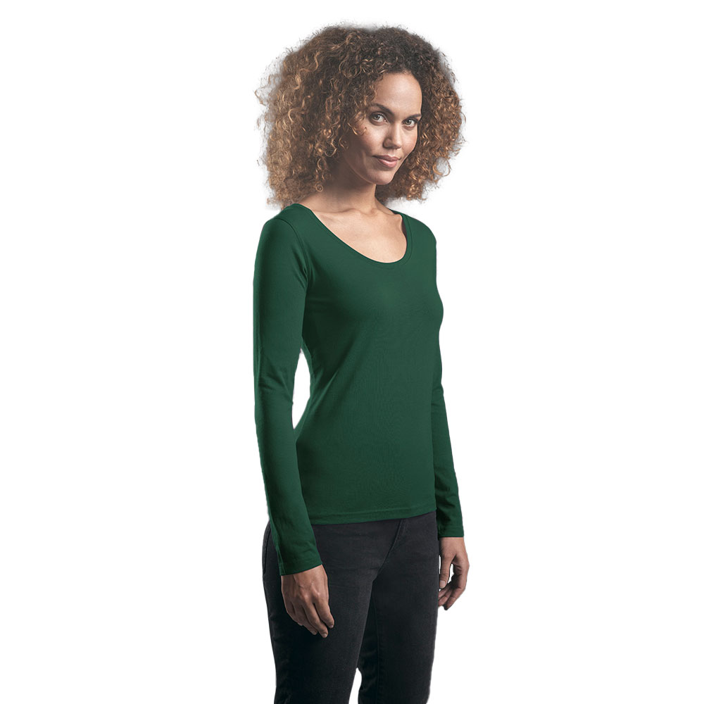 EXCD Langarmshirt Damen, Waldgrün, L
