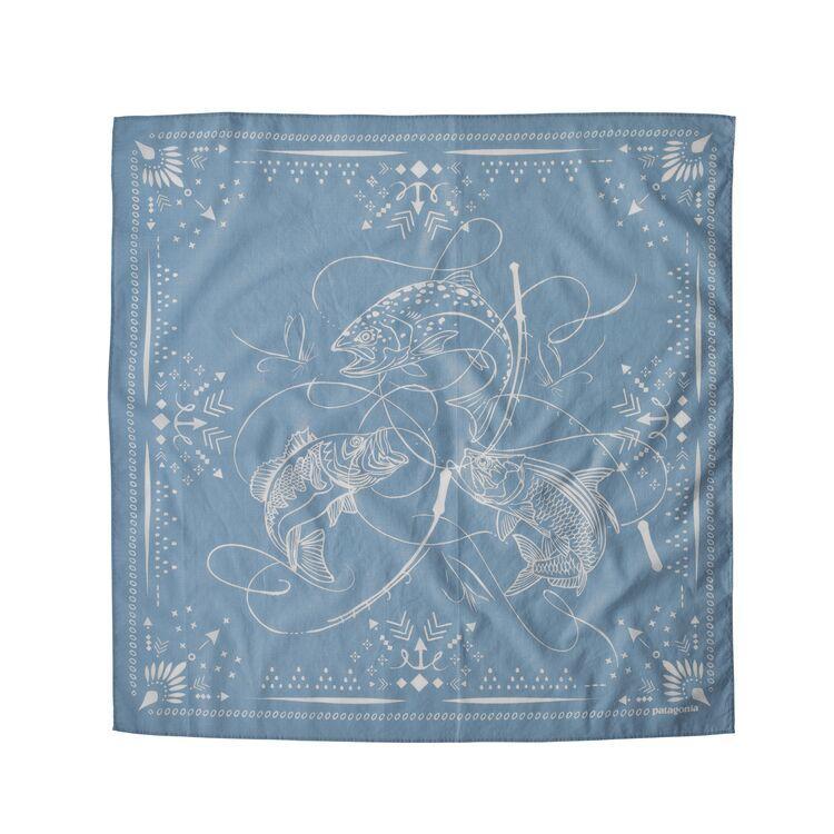 Patagonia Bandana - Organic Cotton, Three Fish: Berlin Blue