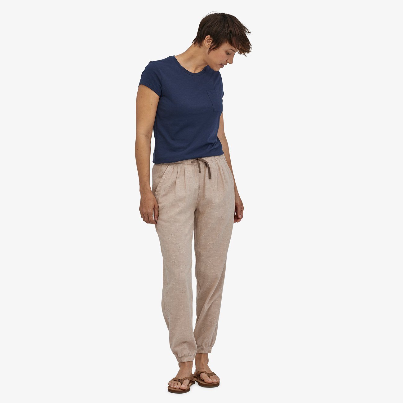 Patagonia Women's Island Hemp Beach Pants, Goshawk Dobby: Dark Pelican / XS