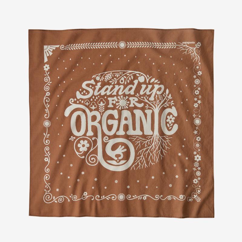 Patagonia Bandana - Organic Cotton, Root Revolution: Earthworm Brown