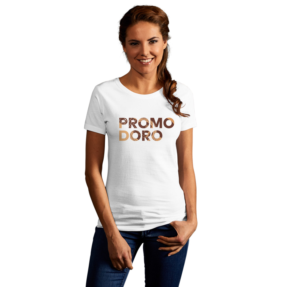 Print "promodoro guitar" Premium T-Shirt Damen, Weiß, L