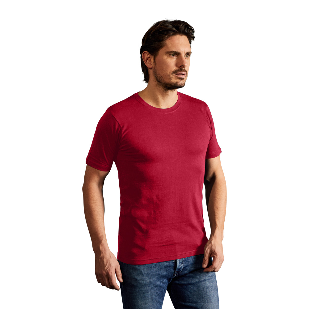 Bio T-Shirt Herren, Kirschrot, L