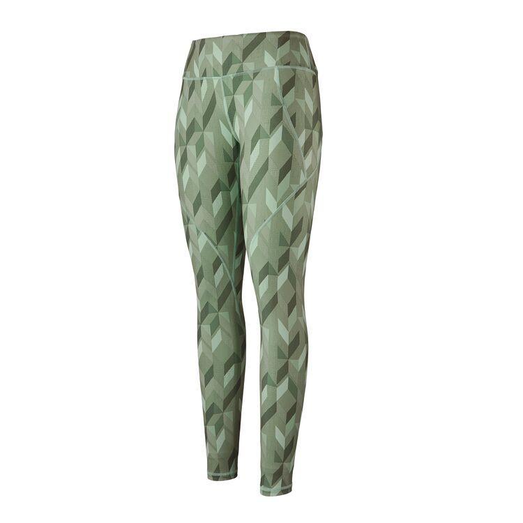 Patagonia Women's Centered Tights - Recycled Polyester, Fast Quilt: Gypsum Green / XS