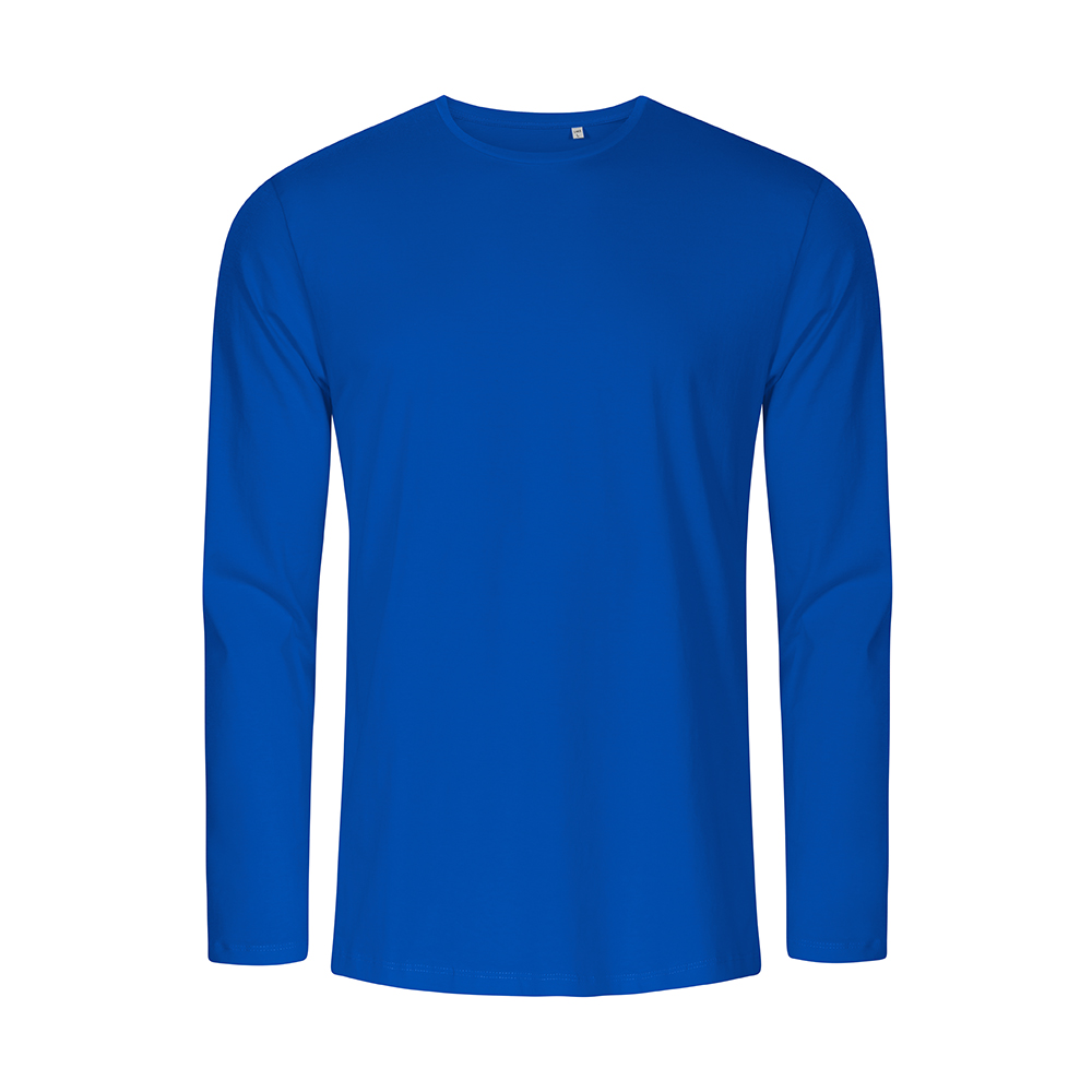 X.O Rundhals Langarmshirt Plus Size Herren, Azurblau, XXXL