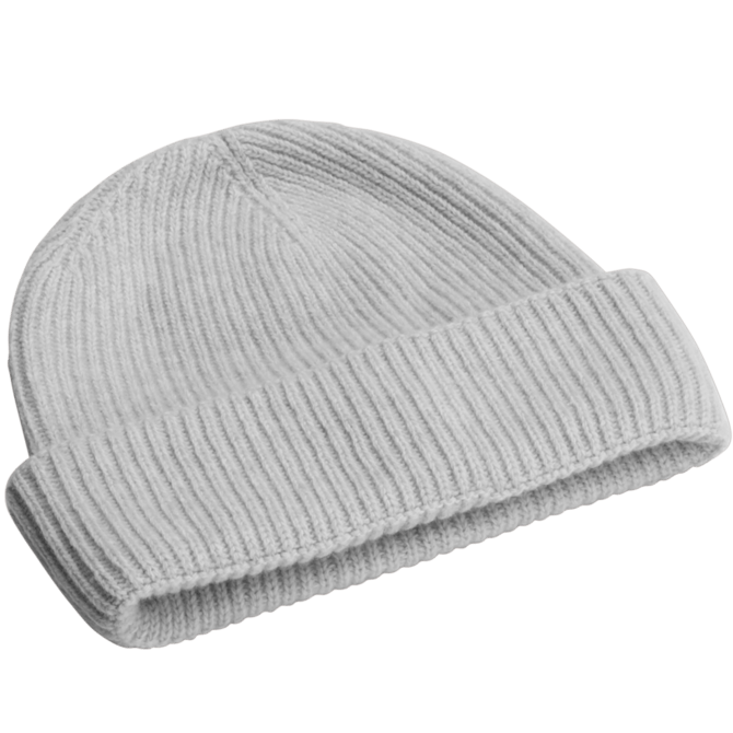 North Outdoor Kulo Beanie - 100% Merino Wool - Made in Finland, Light Grey
