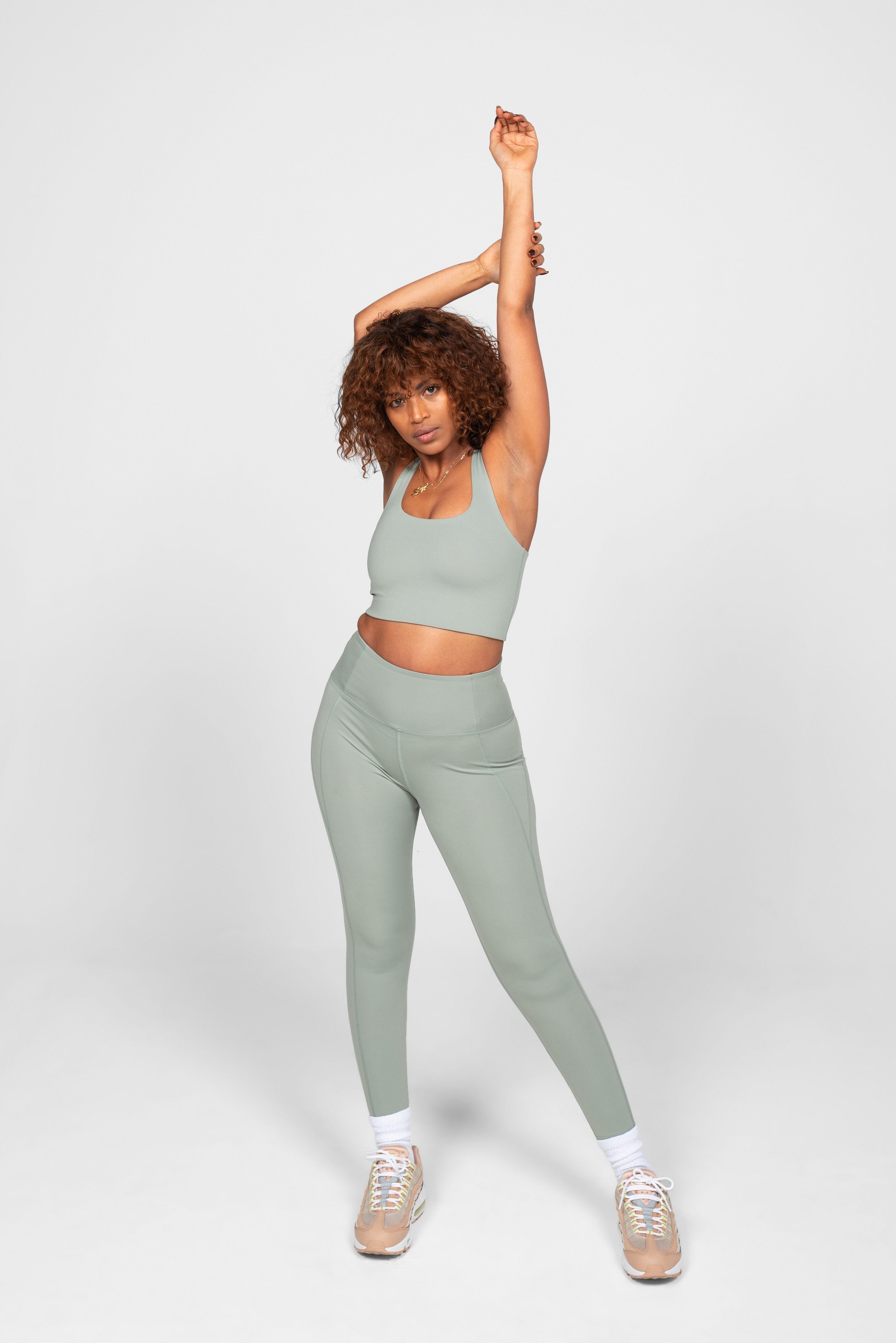 Girlfriend Collective Kompressions-Leggings, Agave / XL / Normal