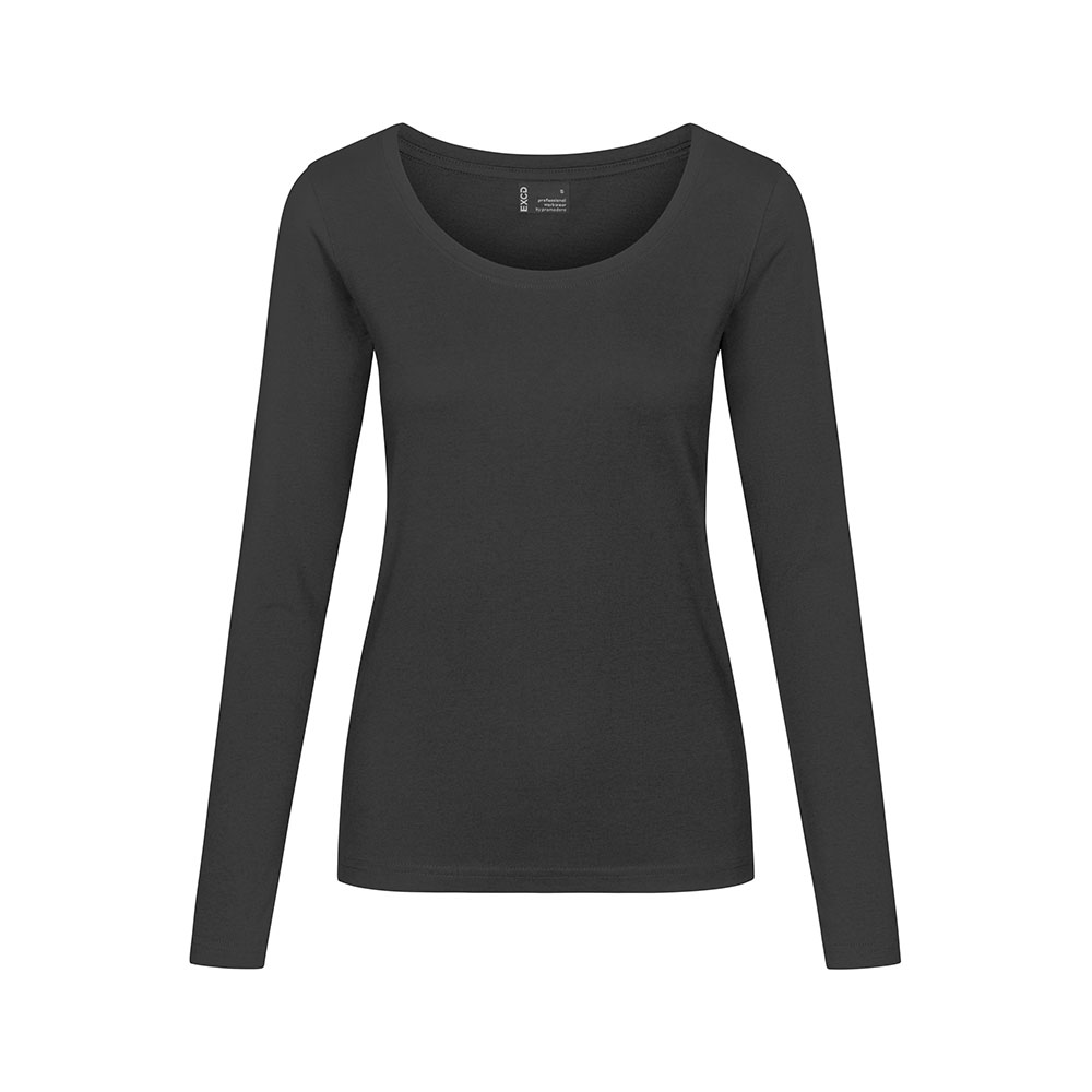 EXCD Langarmshirts Plus Size Damen, Charcoal, XXXL