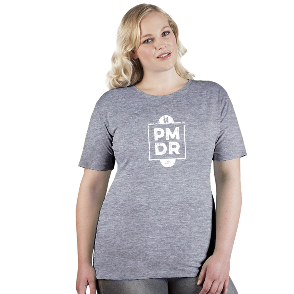 Print "promodoro rock on" Premium T-Shirt Plus Size Damen, Sportgrau, XXXL