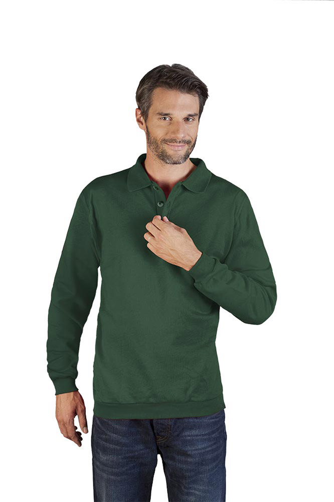 Polo-Sweatshirt Herren Sale, Waldgrün, L