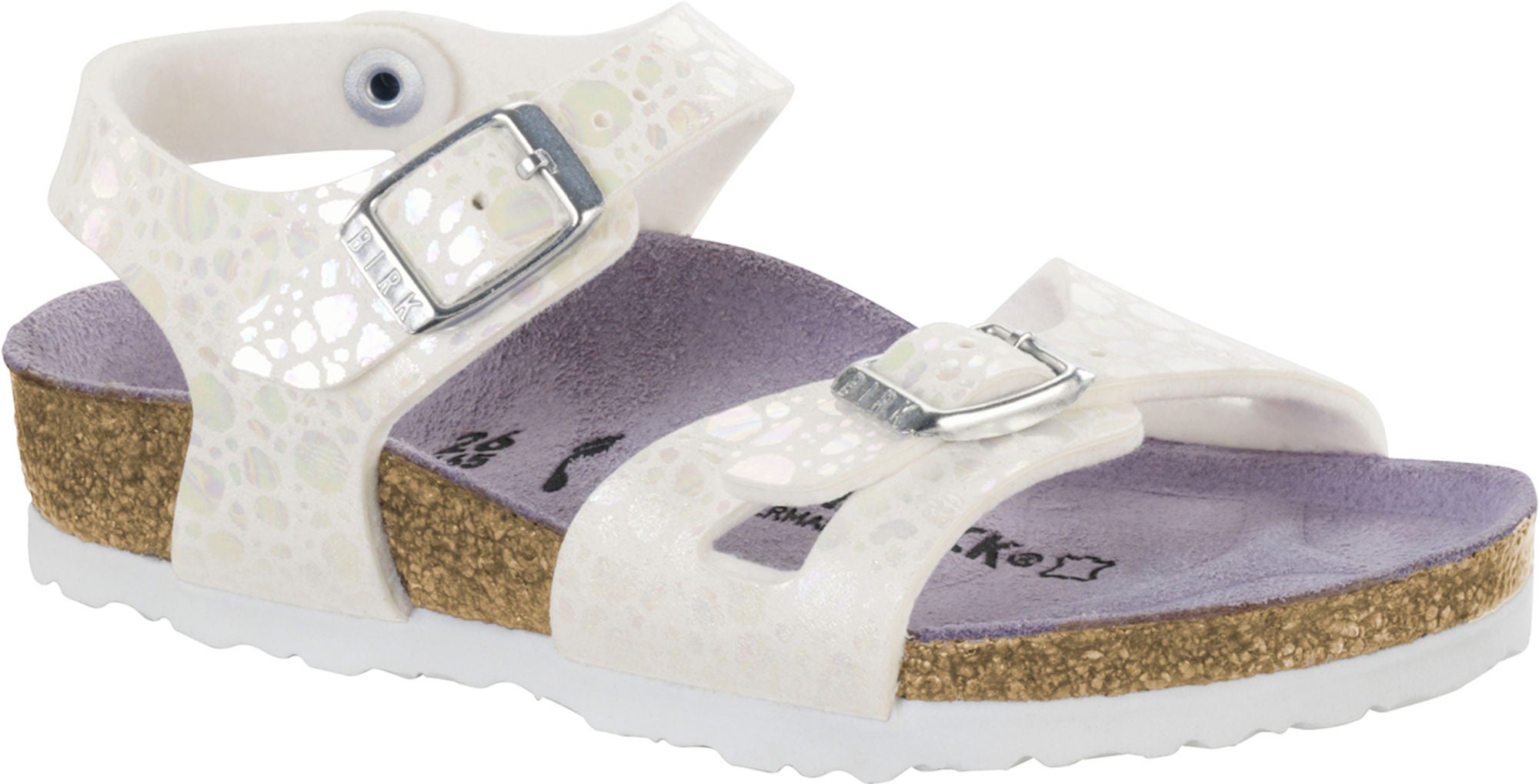 Birkenstock Rio Kids Sandalen, Metallic Stones White 26