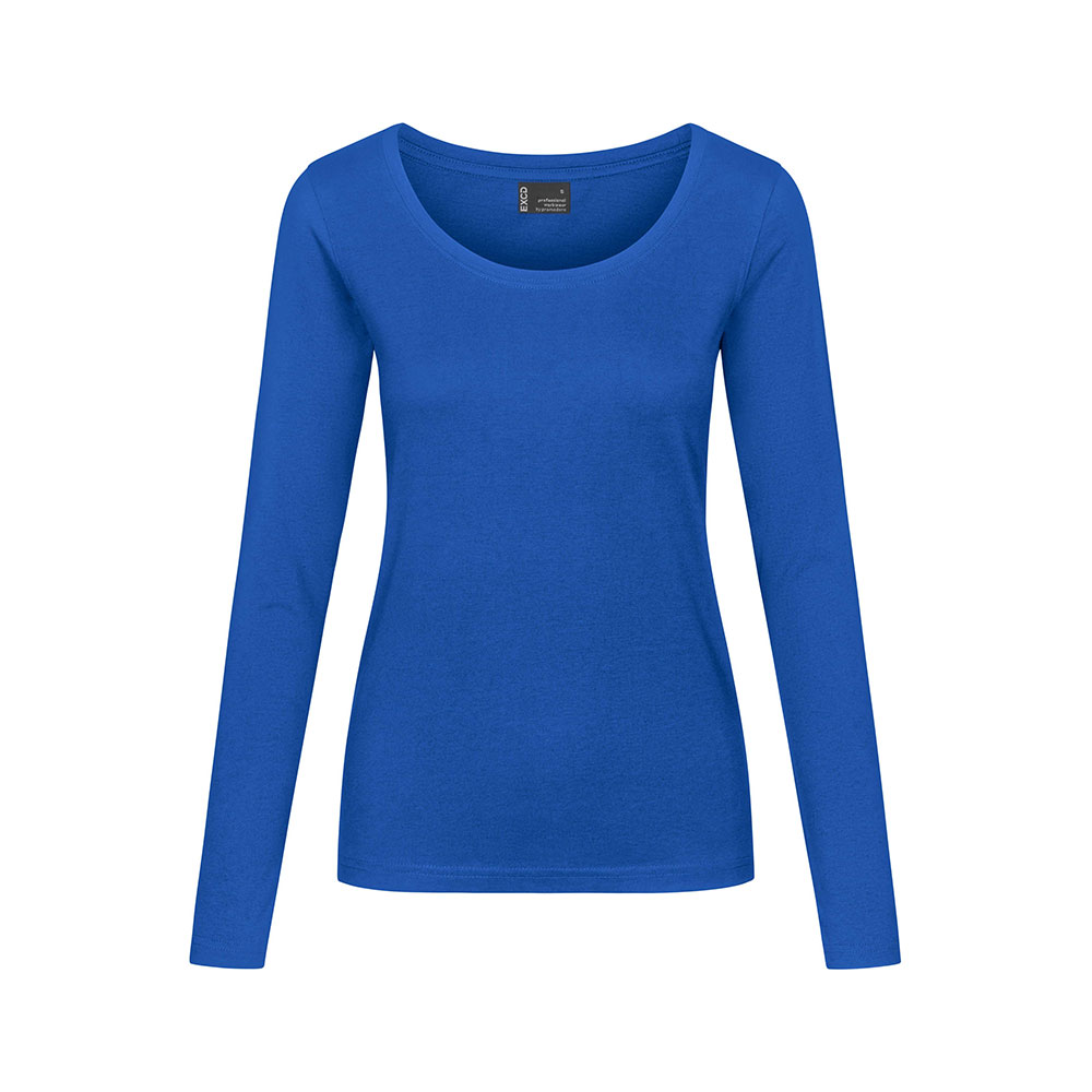 EXCD Langarmshirts Plus Size Damen, Kobaltblau, XXXL