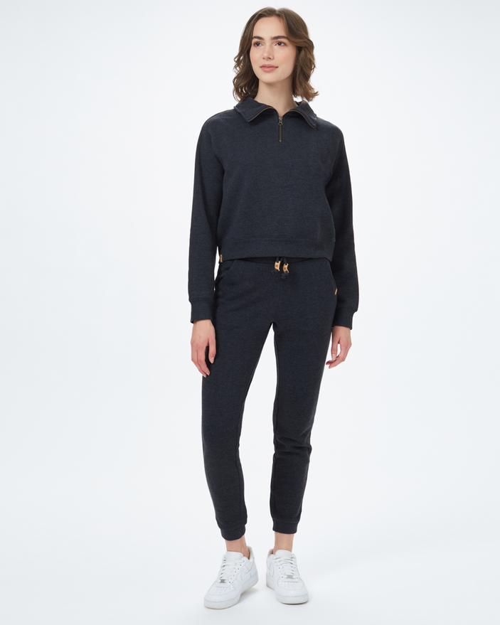 Tentree Women's Bamone Sweatpant, Meteorite Black Heather / S