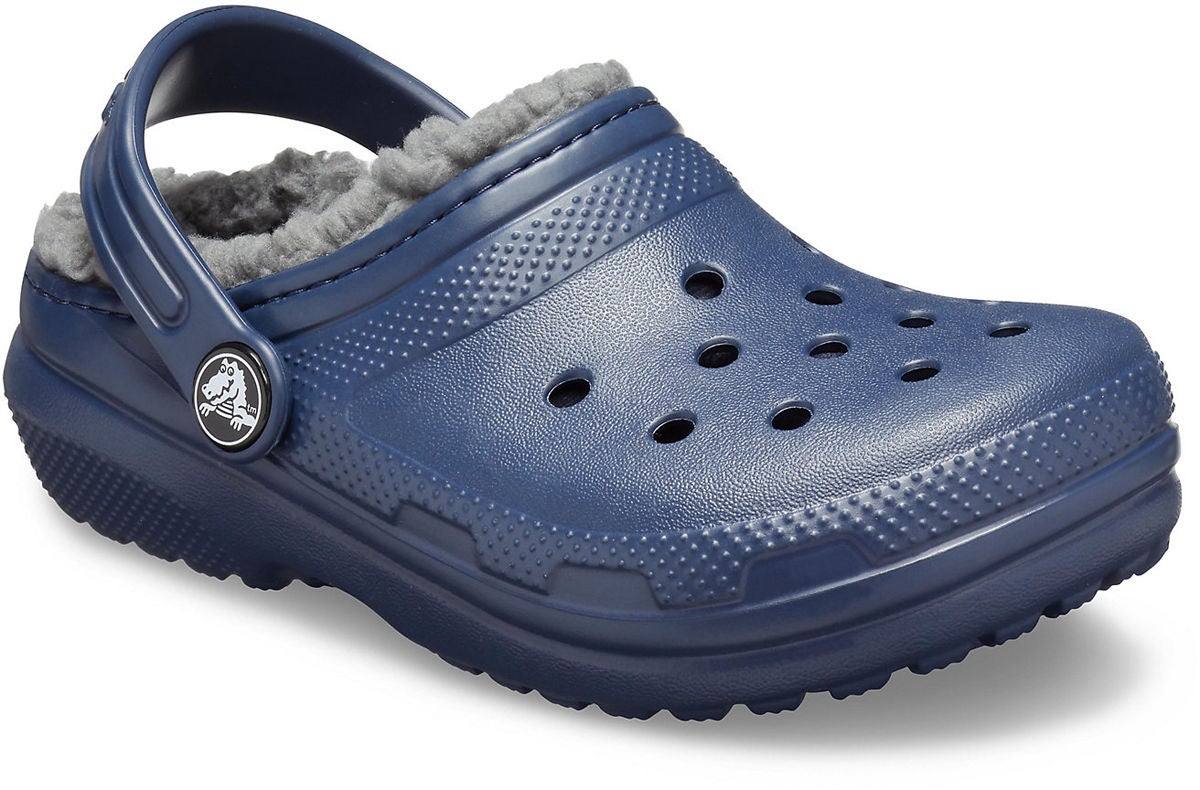 Crocs Classic Lined Clog, Navy/Charcoal, 28–29