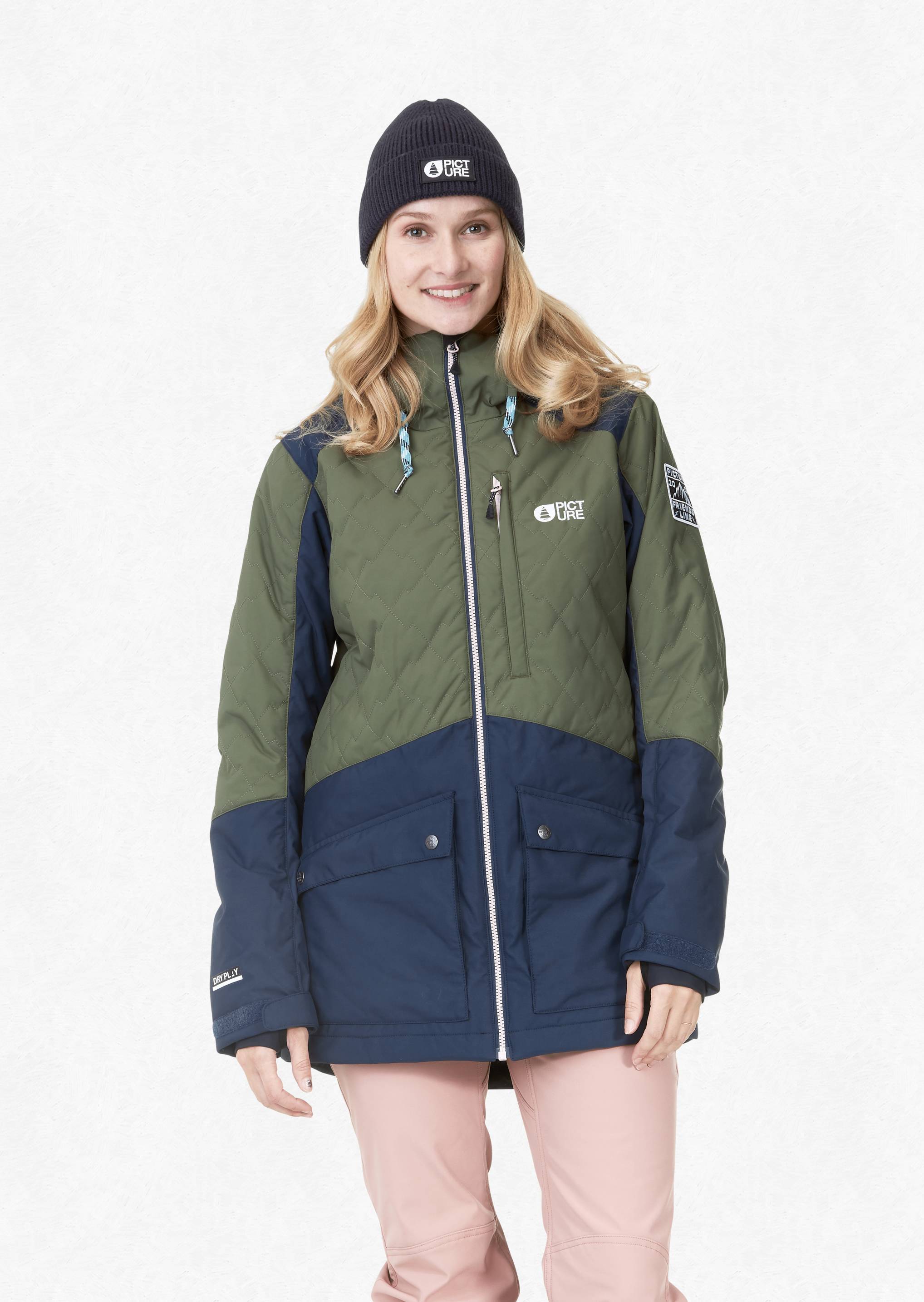 Picture Organic Women's Minera Jacket - Recycled Polyester, Army Green / M