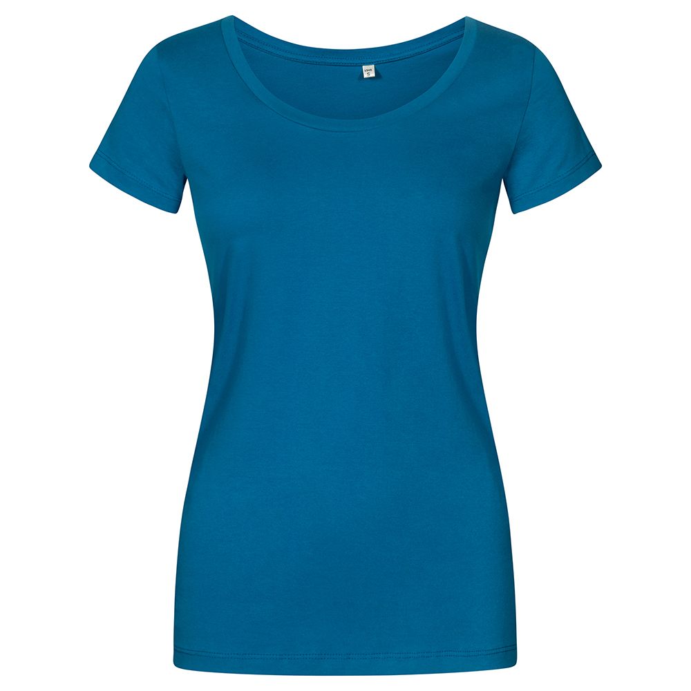 X.O Deep Scoop T-Shirt Plus Size Damen, Petrol, XXL