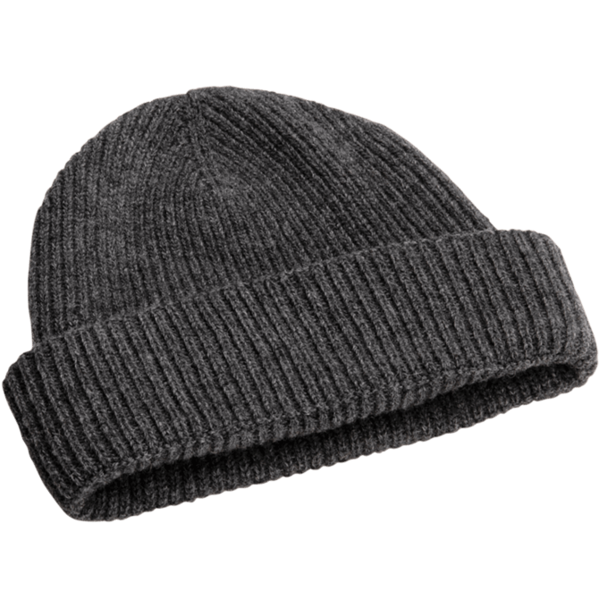 North Outdoor Kulo Beanie - 100% Merino Wool - Made in Finland, Graphite Grey