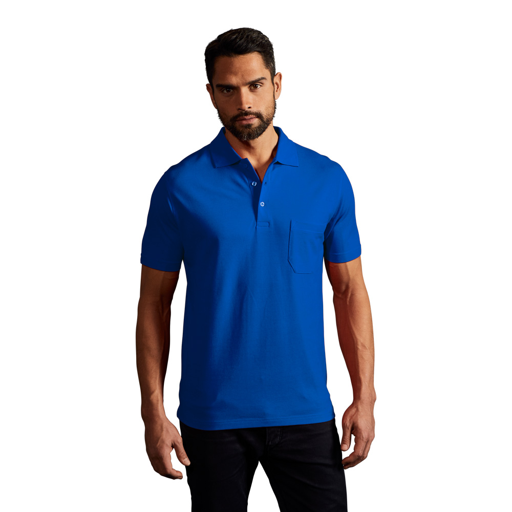 Heavy Poloshirt mit Brusttasche Herren, Königsblau, L