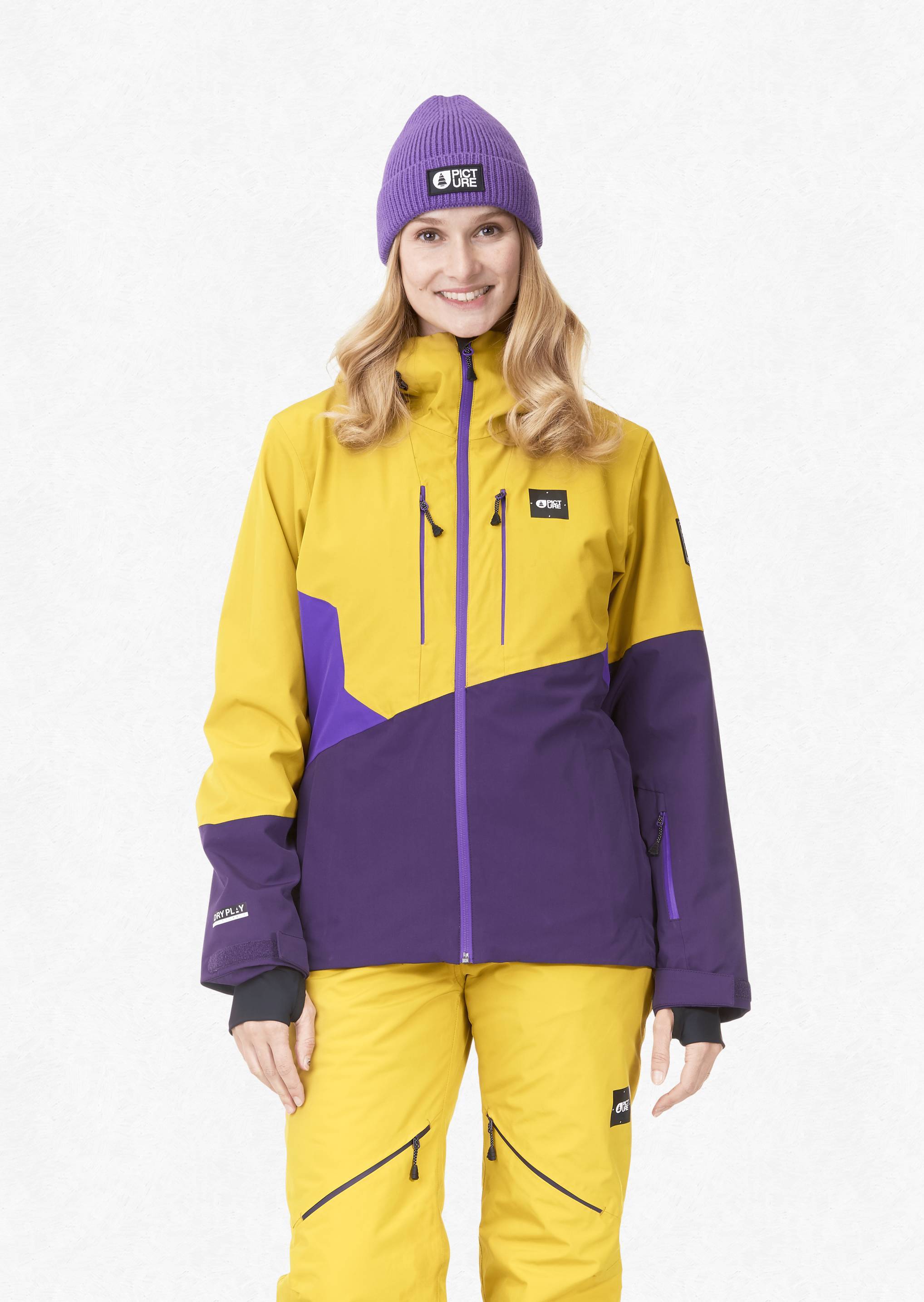 Picture Organic Women's Seen Jacket - Recycled Polyester, Safran / L
