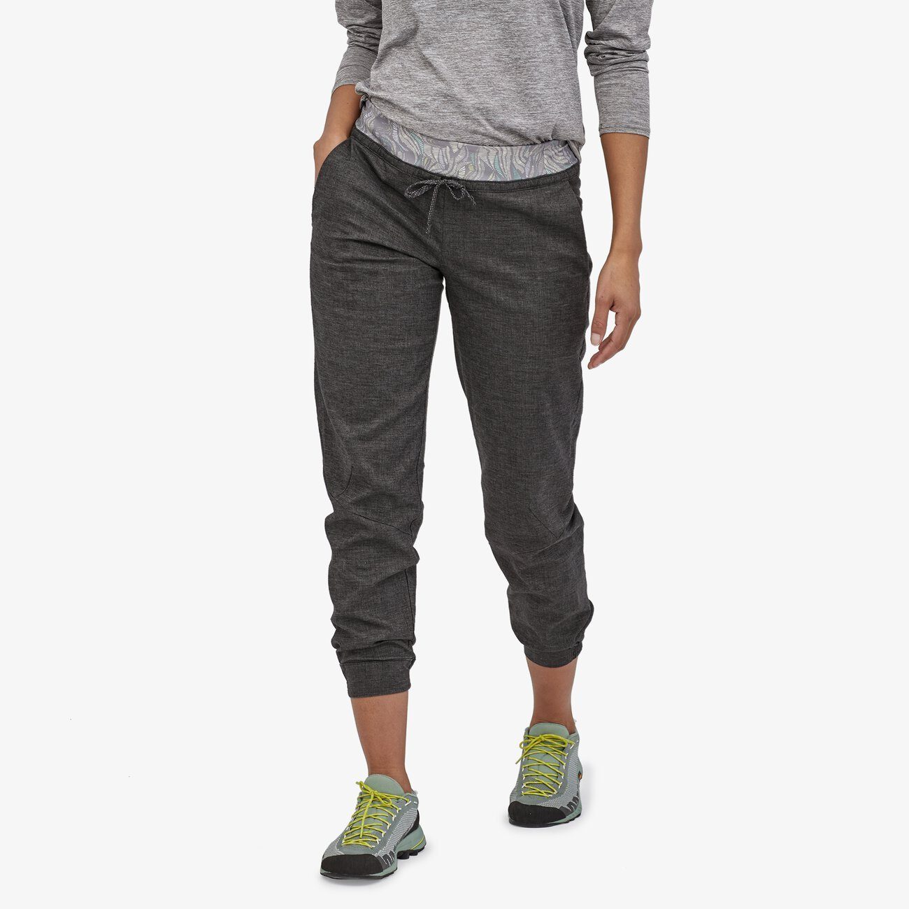 Patagonia Womens Hampi Rock Pants - Hemp / Recycled Polyester, Black / XS