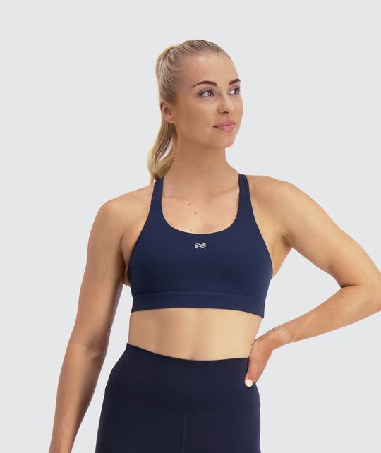 GYMNATION Women's Performance Boost Sports Bra, Dark Navy / XS