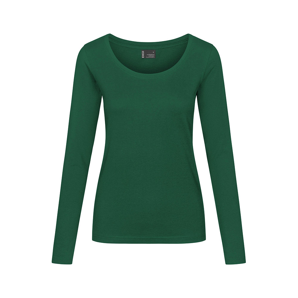 EXCD Langarmshirts Plus Size Damen, Waldgrün, XXXL
