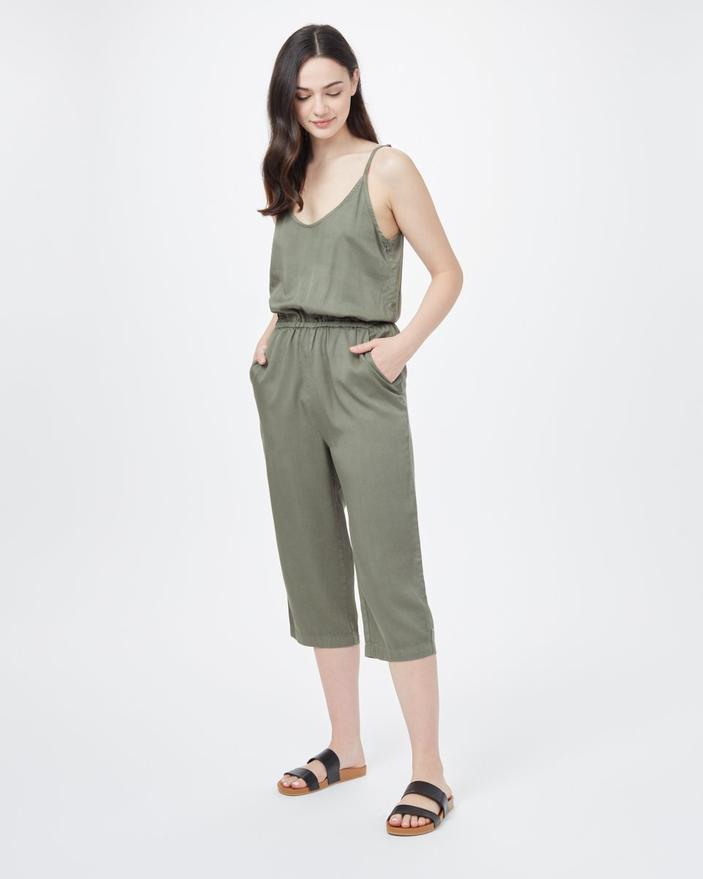 Tentree Women's Breeze Jumpsuit - 100% Tencel, Agave Green / S