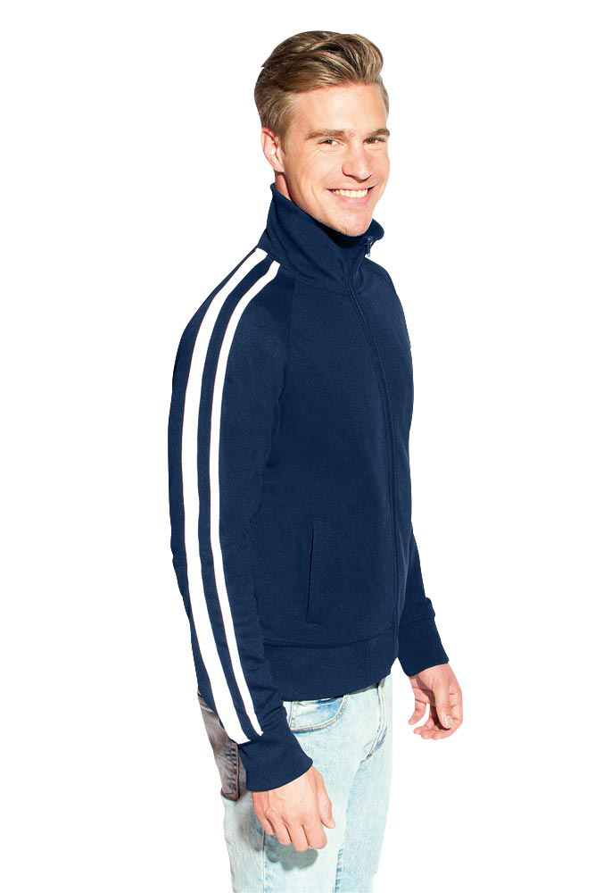 Trainings Jacke mit Streifen Herren Sale, Marineblau, L